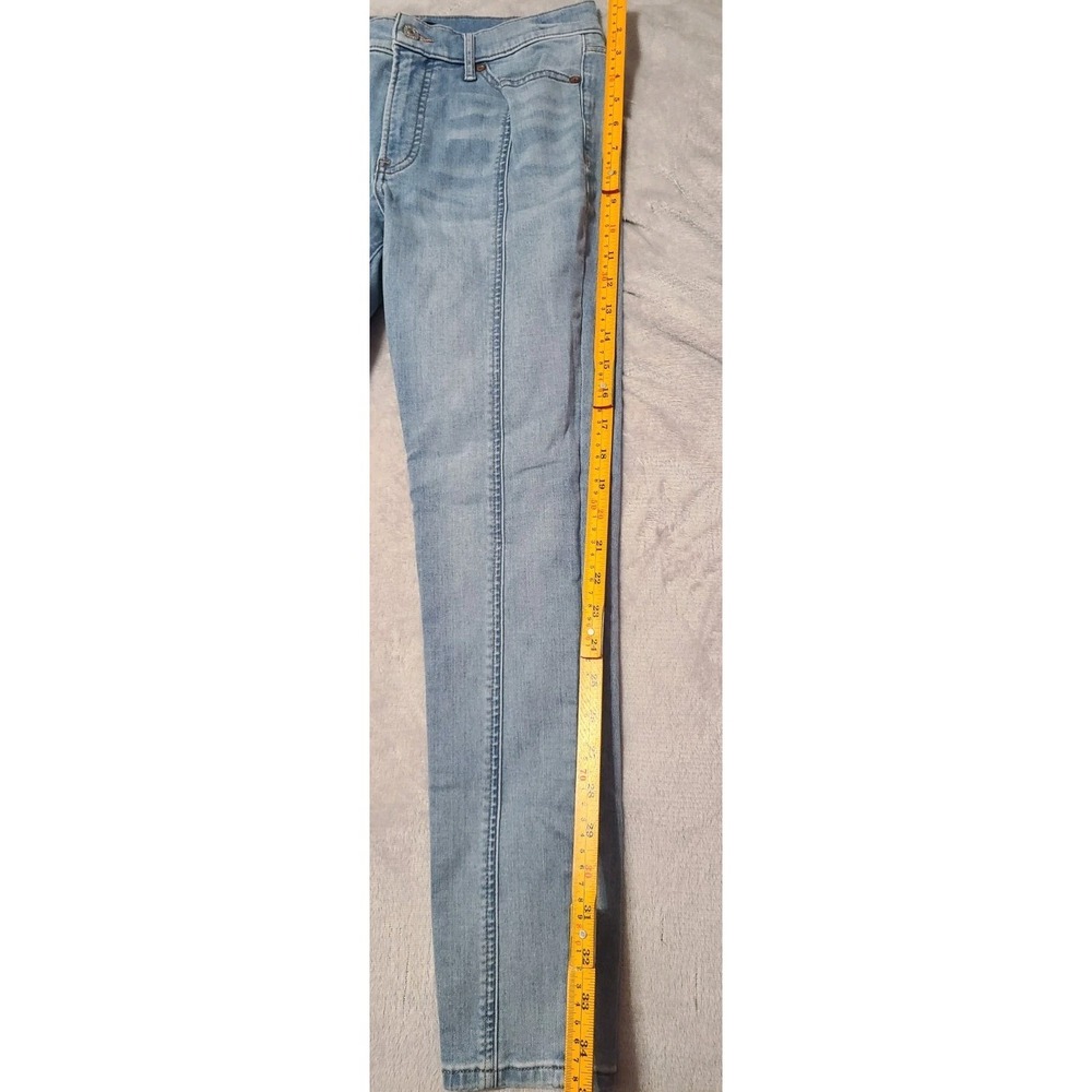 Express Skinny Mid Rise Light Wash Womens Jeans‎ Size 6R Front Seams - Picture 8 of 8